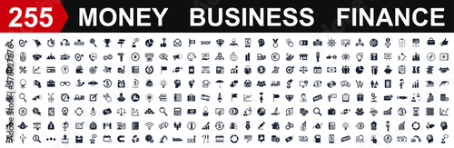 Set of 255 business icons Fototapet