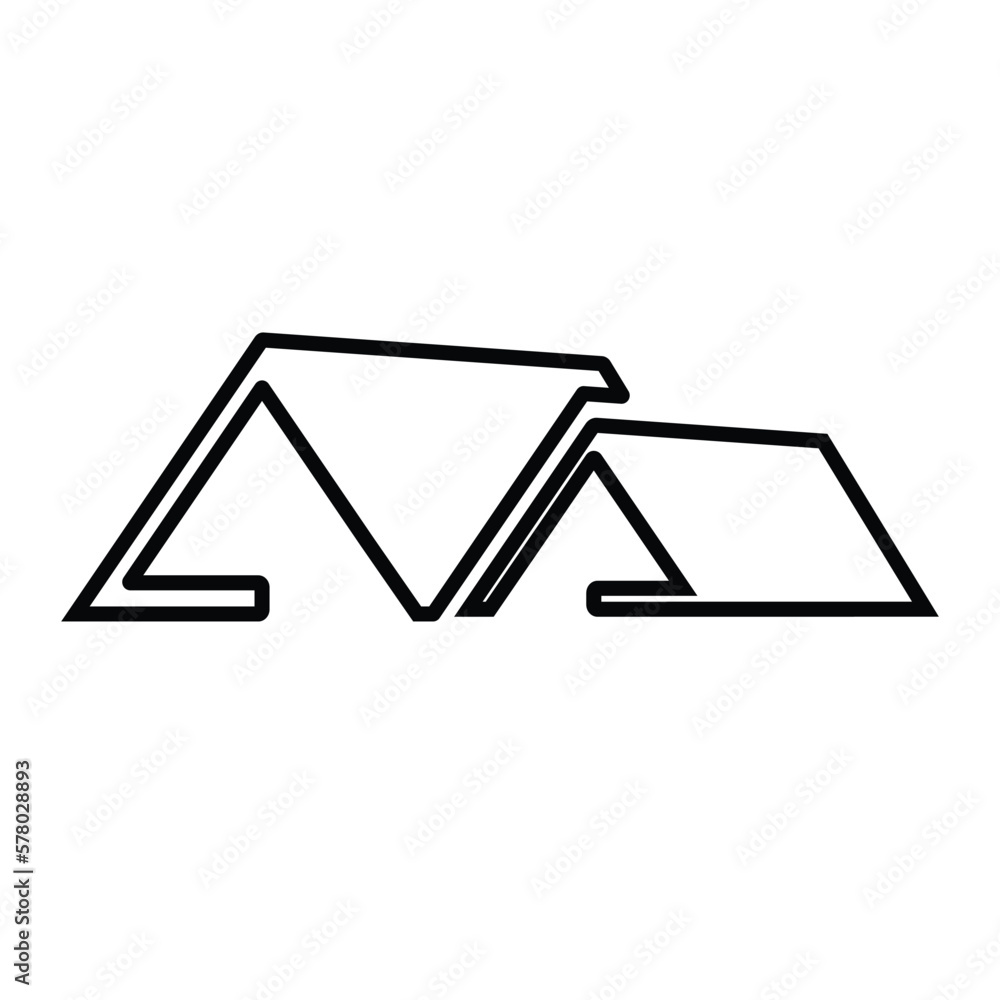 Tourist tent icon vector
Tourist tent icon vector