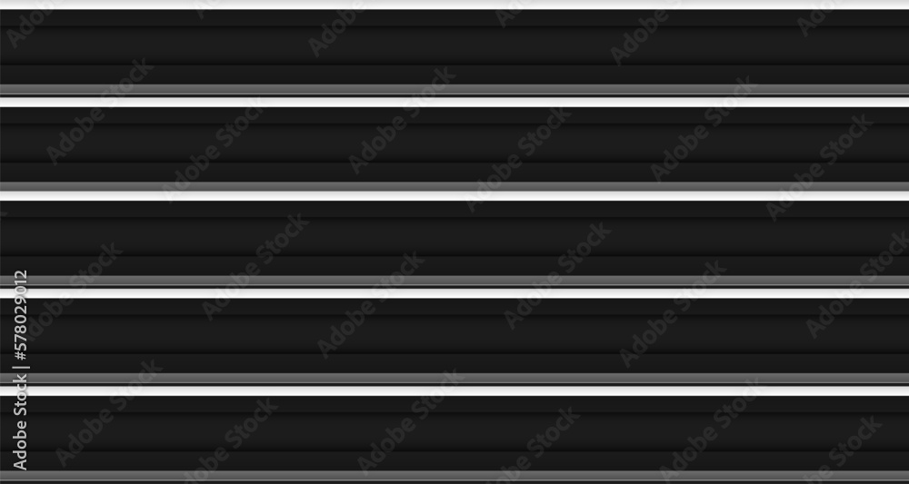 Black metal striped wall background. Realistic line texture urban fence. Plastic siding seamless pattern. Gray repeat planks backdrop. Dark steel construction close up Black metal striped wall background. Realistic line texture urban fence. Plastic siding seamless pattern. Gray repeat planks backdrop. Dark steel construction close up