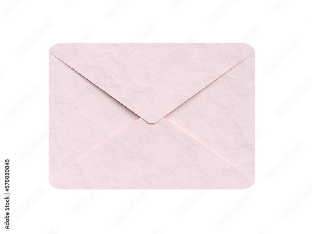3D rendering envelope icon. Minimal design. An envelope on a white background. 3D rendering. 3D rendering envelope icon. Minimal design. An envelope on a white background. 3D rendering.