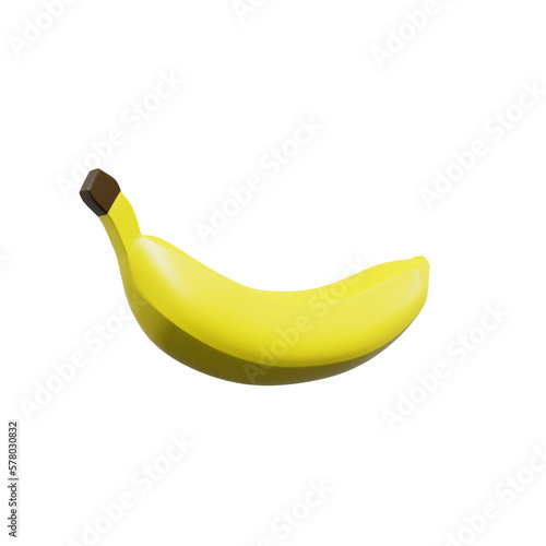 Banana pisang fruit 3d render illustration, icon,view, render, hd,  premium quality, alpha background, PNG format, sweet, healthy, fresh, nature, plant, tree, trees photo