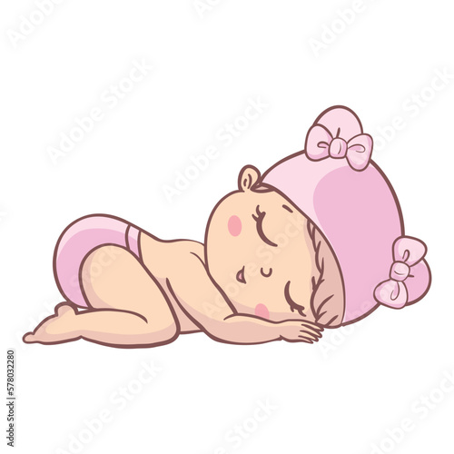 Vector greeting card. Baby shower card. Baby announcement card design element.