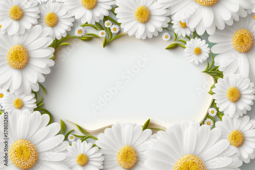 Wildflower cosmo flower floral frame cosmo,hulthemia, Aquarelle wild flower for background, texture, wrapper pattern, frame or border.generative ai © premyuda