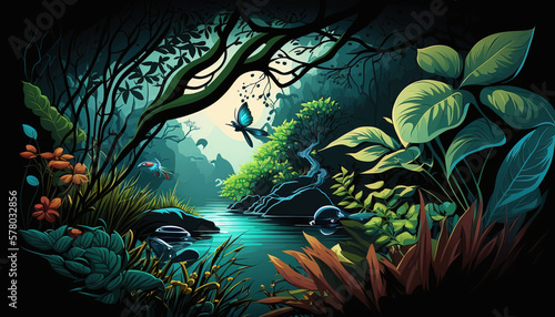 Nature  Landscape  Wallpaper  Background  Generative AI  Illustration