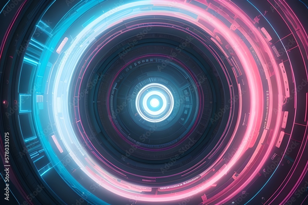 Abstract glowing lines, Generative AI Abstract glowing lines, Generative AI