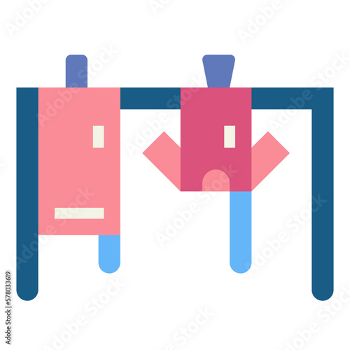 clothesline flat icon style