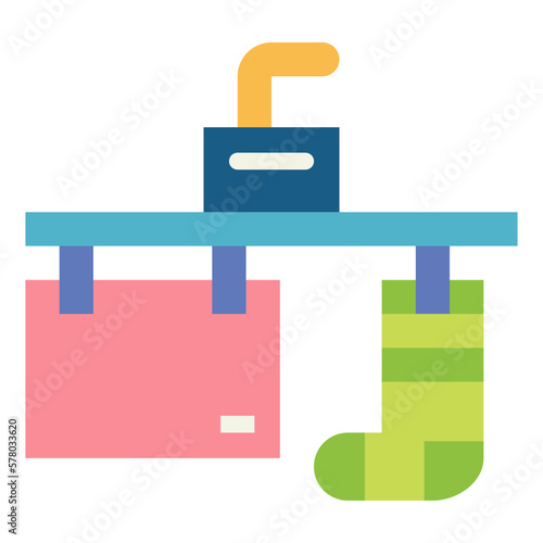 clothesline flat icon style