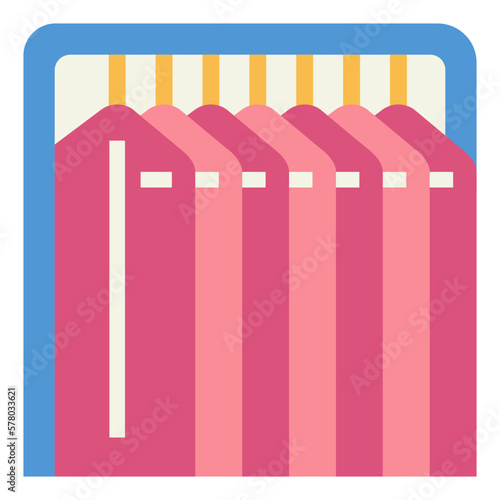 clothesline flat icon style