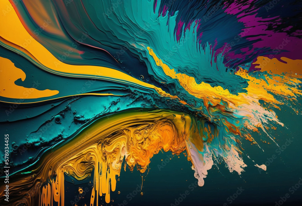 AI-Generated Abstract Paint Artwork: A Creative Expression of Vibrant Hues, Contrasting Textures, and Inspiring Forms AI-Generated Abstract Paint Artwork: A Creative Expression of Vibrant Hues, Contrasting Textures, and Inspiring Forms