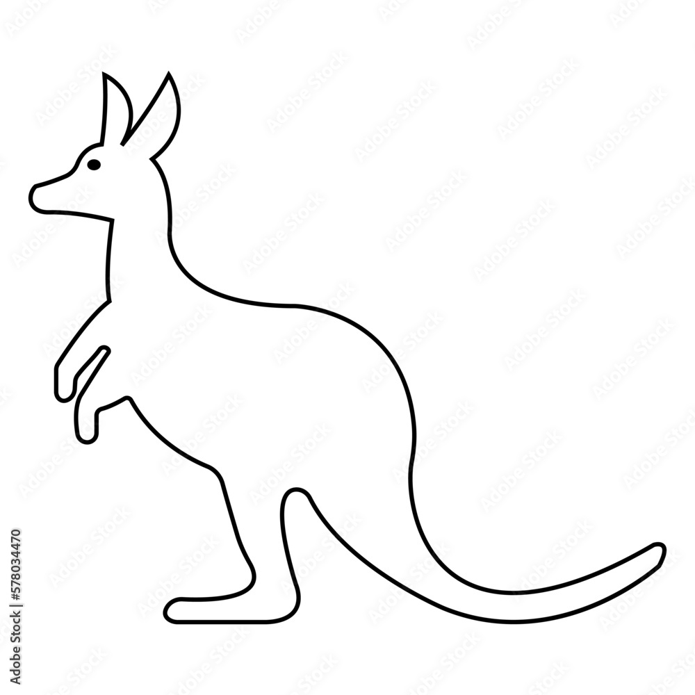 Fototapeta premium kangaroo icon illustration vector