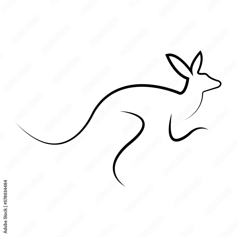 Naklejka premium kangaroo icon illustration vector
