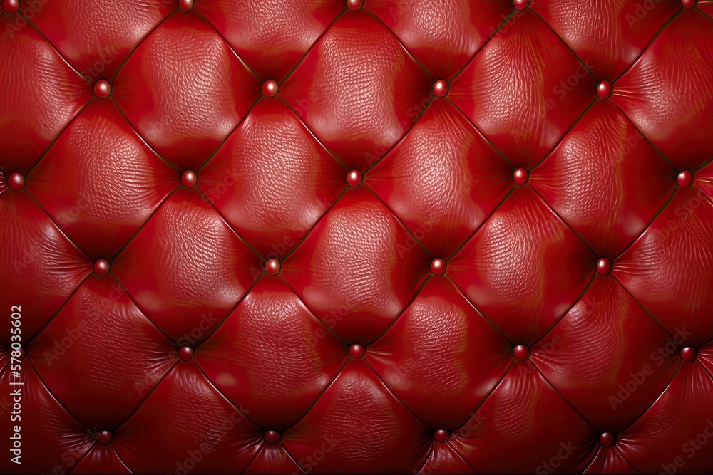 Red leather capitone background texture (Ai generated) Red leather capitone background texture (Ai generated)