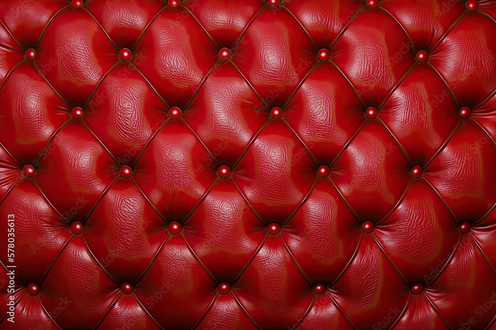 Red leather capitone background texture (Ai generated) Red leather capitone background texture (Ai generated)