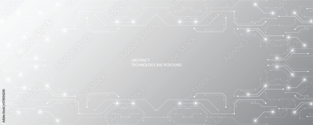Gray white technology background, cutting-edge technology and science line design, can be used as a background image in various ways.