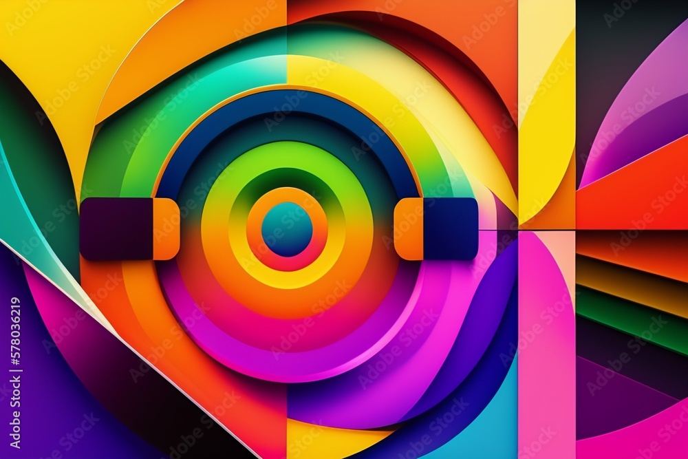Fototapeta premium Abstract colorful background AI illustration