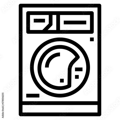 clothes dryer line icon style
