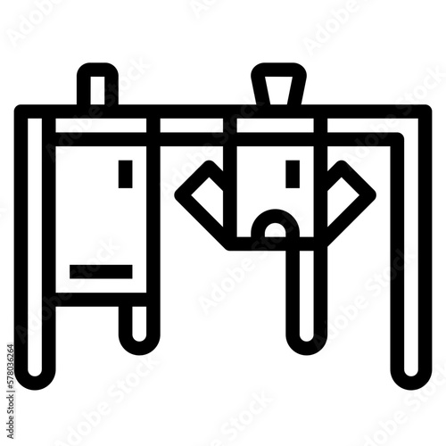 clothesline line icon style