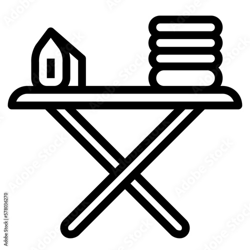 iron board line icon style