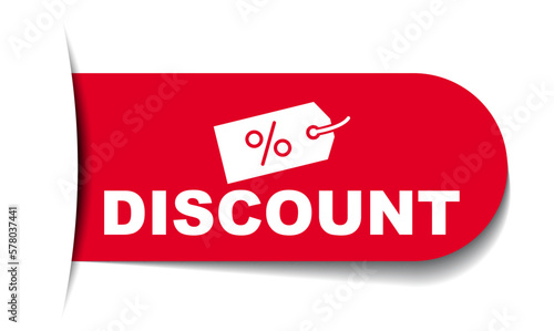 red vector illustration banner discount