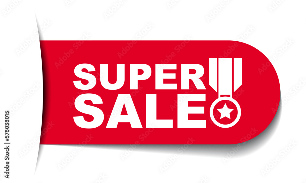 red vector illustration banner super sale red vector illustration banner super sale