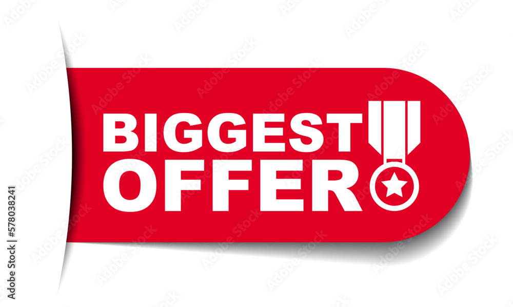 red vector illustration banner biggest offer red vector illustration banner biggest offer