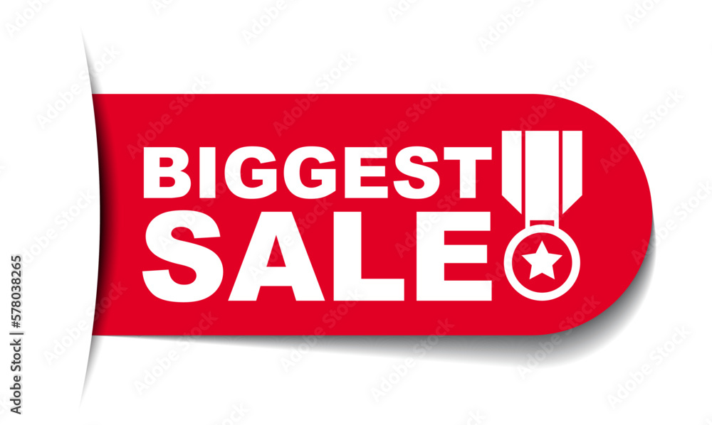 red vector illustration banner biggest sale red vector illustration banner biggest sale