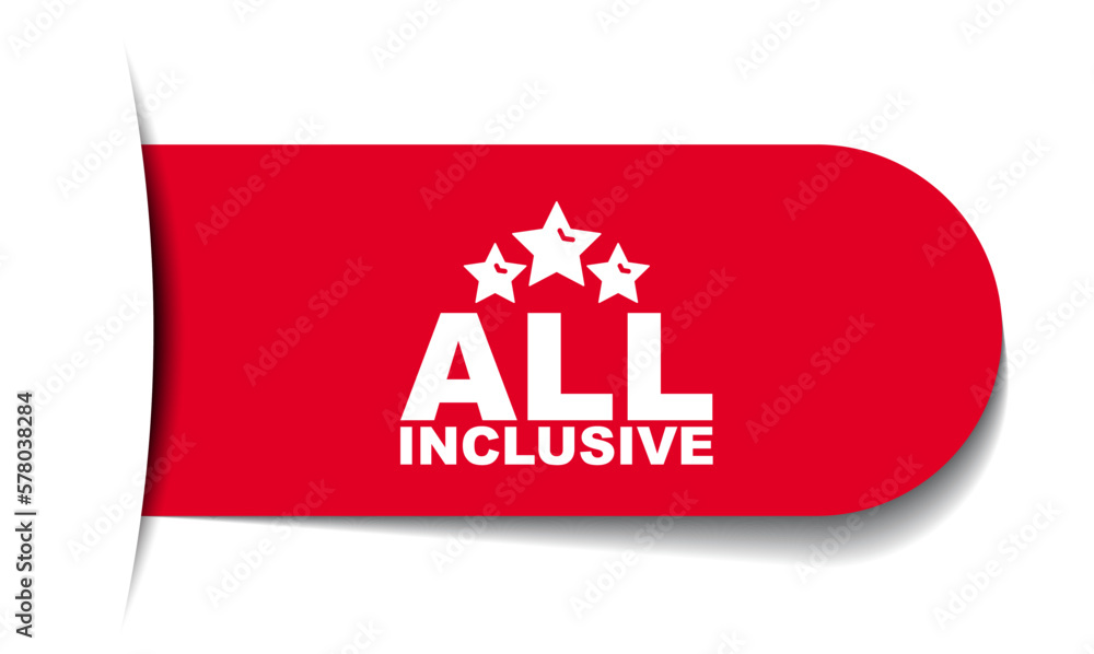 red vector illustration banner all inclusive red vector illustration banner all inclusive