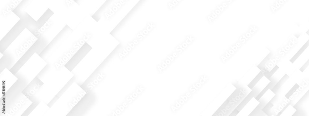 Obraz premium Abstract background with white and gray color technology modern background design . Geometric background with squares in bright light with soft shadows as pattern. Template for branding business .