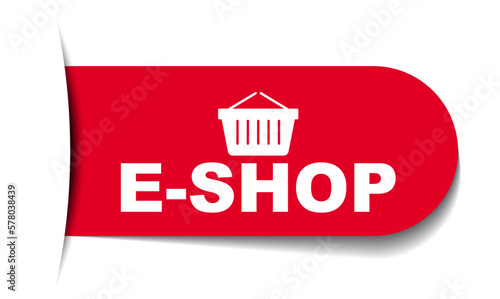 red vector illustration banner eshop