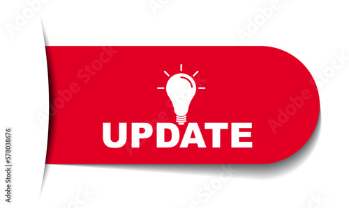 red vector illustration banner update