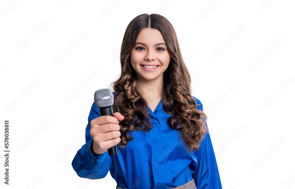 teen girl speaker in studio, selective focus. teen girl speaker on background. teen girl speaker in studio, selective focus. teen girl speaker on background.