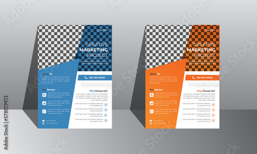 Corporate business Flyer vector Template Colorful concepts in A4 size