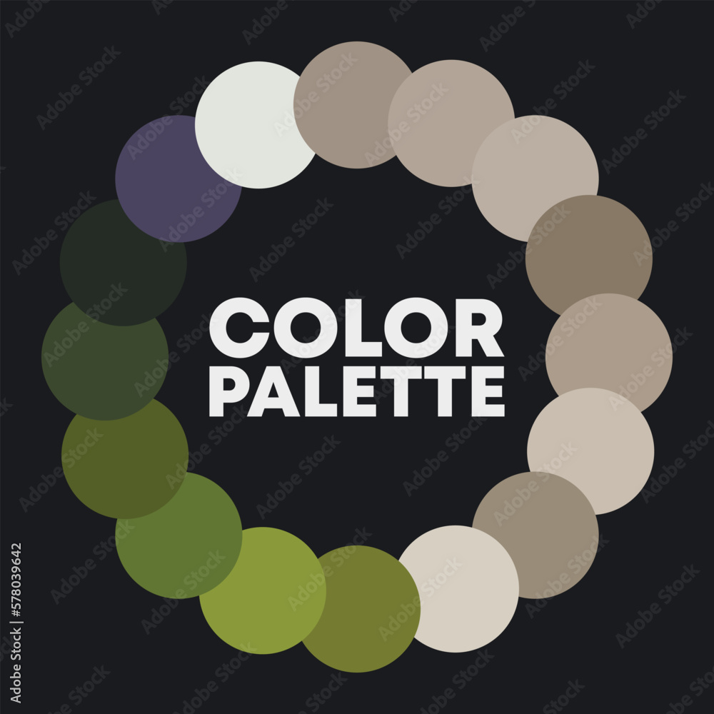 Vivid circular color palette. Vector illustration