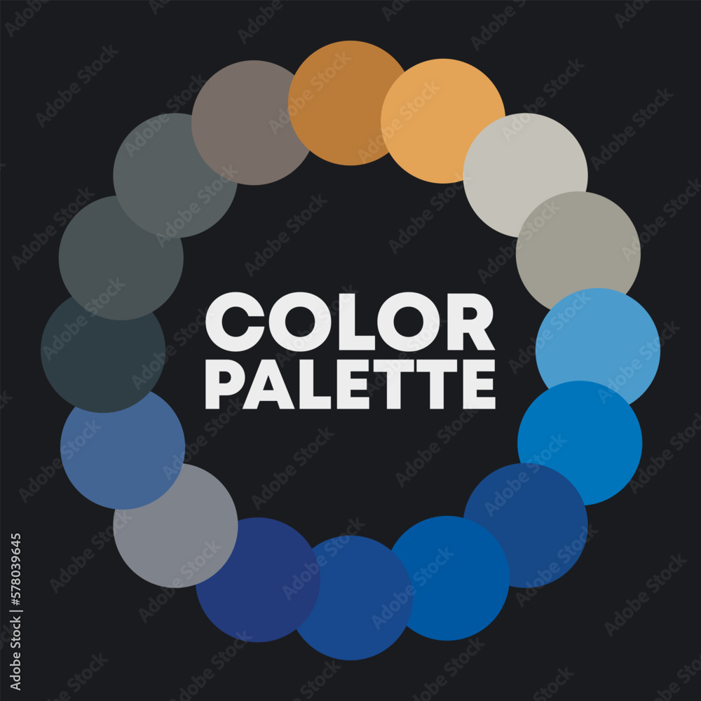 Vivid circular color palette. Vector illustration