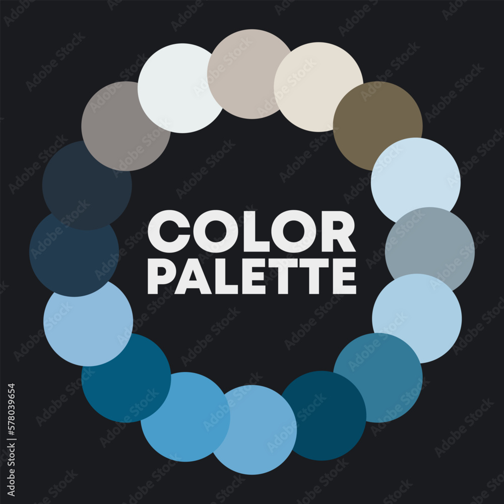 Vivid circular color palette. Vector illustration