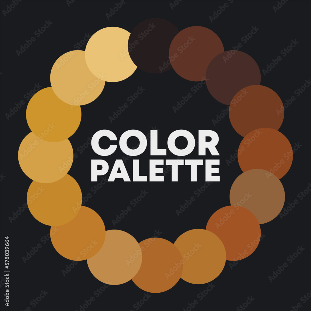 Vivid circular color palette. Vector illustration