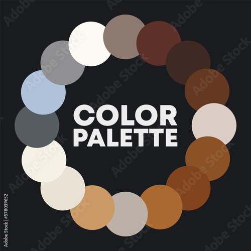Obraz na płótnie Vivid circular color palette. Vector illustration w salonie