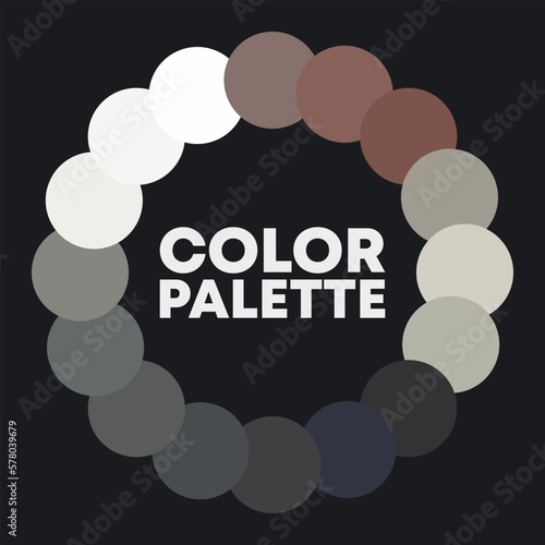 Vivid circular color palette. Vector illustration