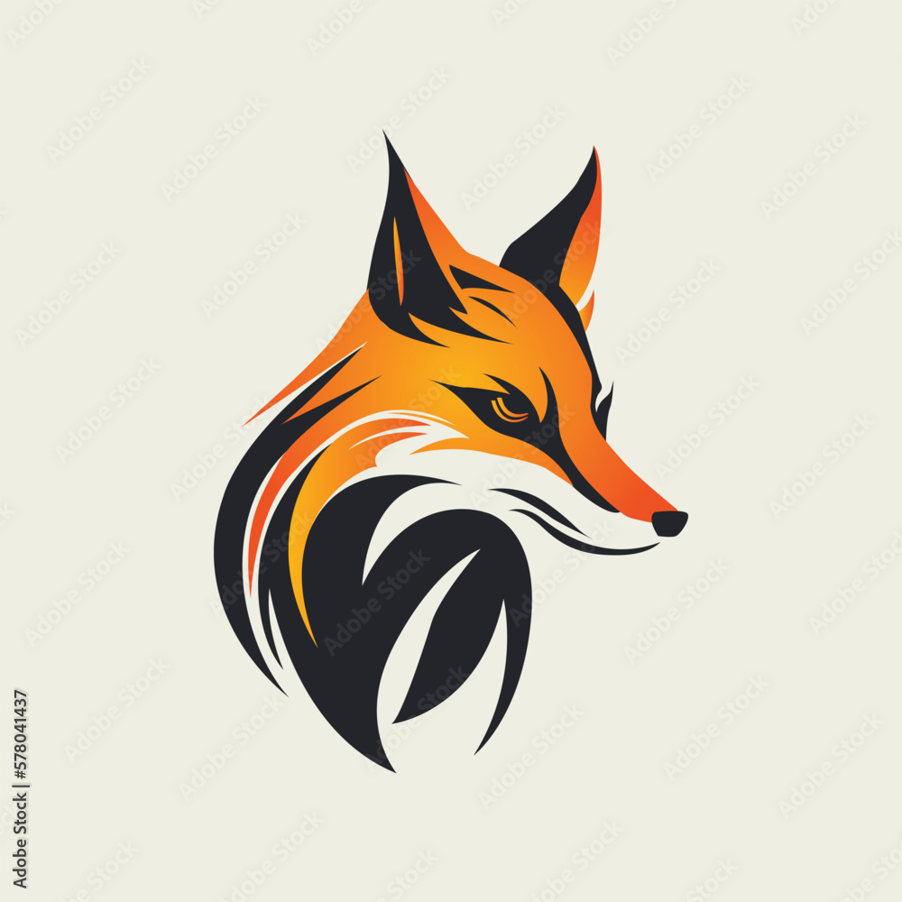 A fox head logo for a brand or company. A fox head logo for a brand or company.