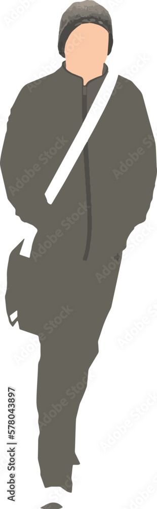 Standing Man Silhouette 37 Stock Vector | Adobe Stock