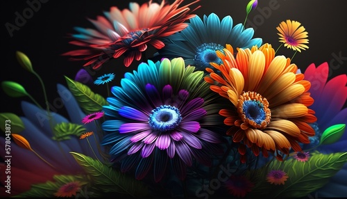 colorful flowers illustration