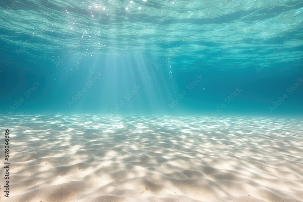 Fototapeta premium Beautiful view under the sea, white sand