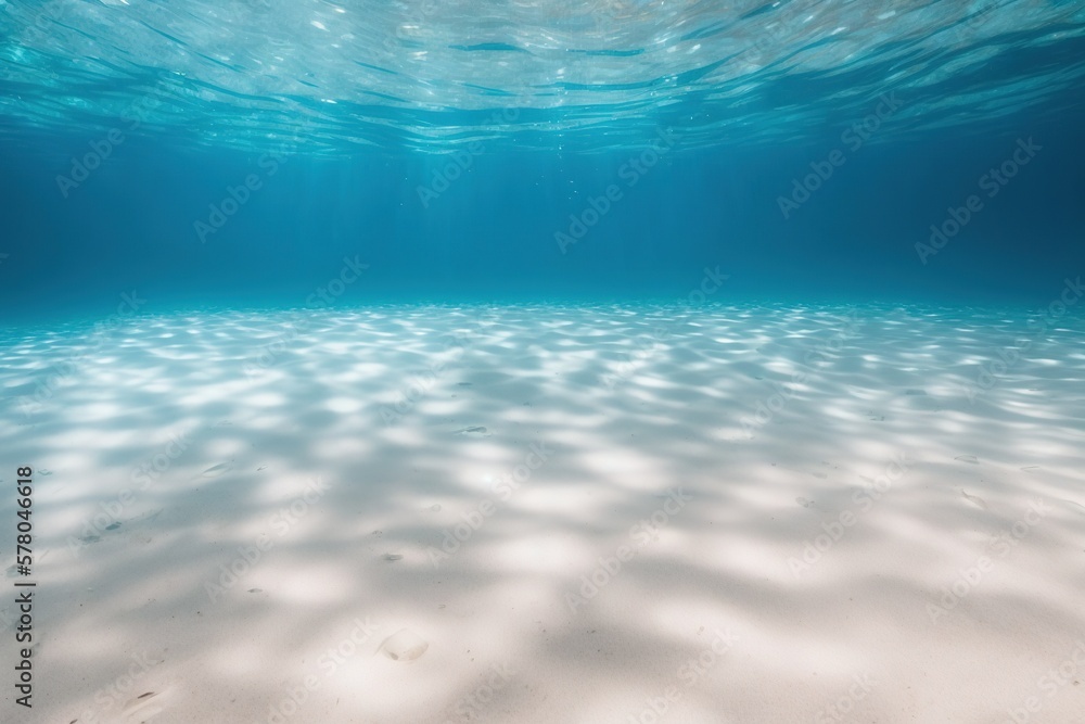 Beautiful view under the sea, white sand Beautiful view under the sea, white sand