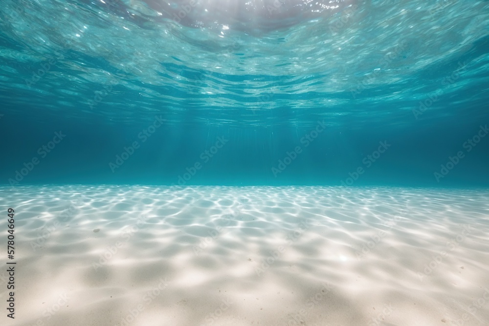 Beautiful view under the sea, white sand