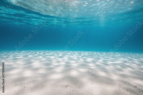 Beautiful view under the sea, white sand