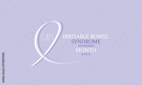Irritable Bowel syndrome (IBS) awareness month. Template for background, banner, card, poster 