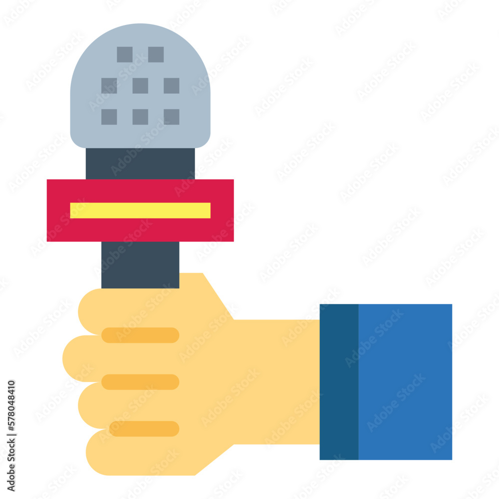 microphone flat icon style