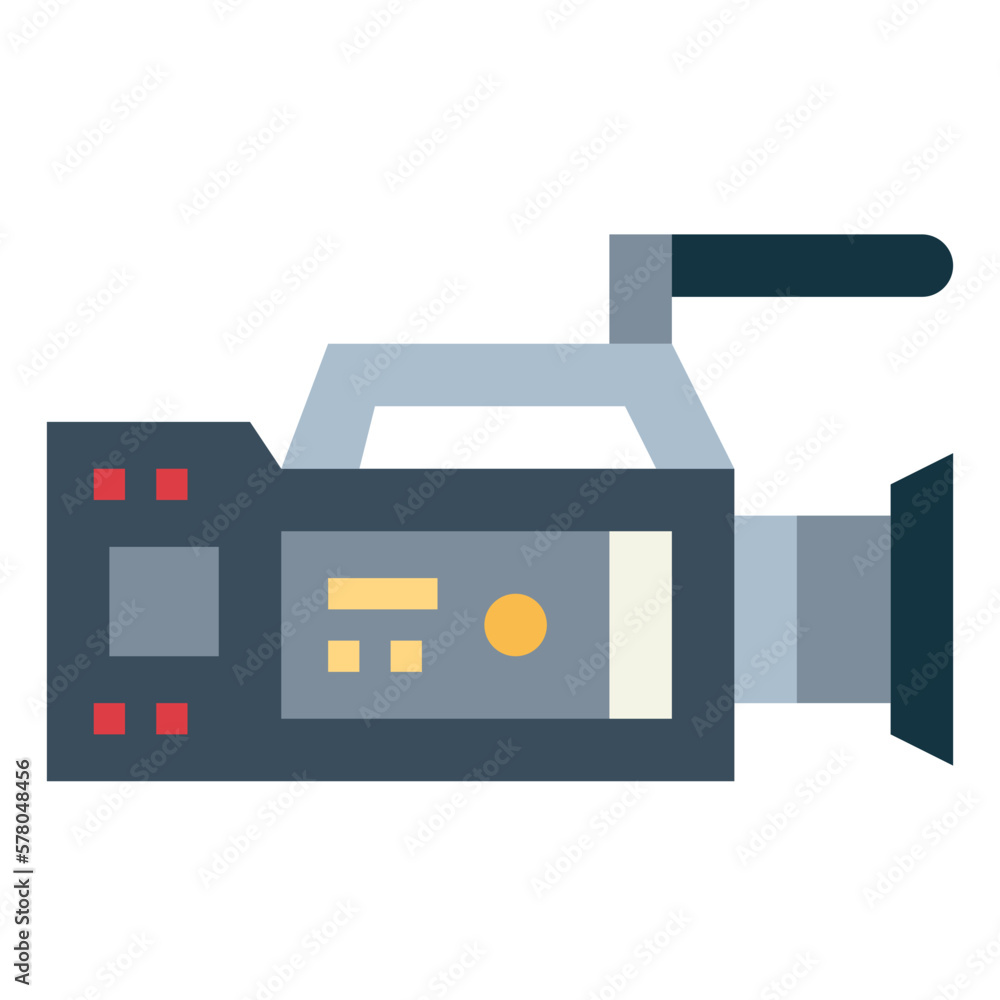 video camera flat icon style video camera flat icon style