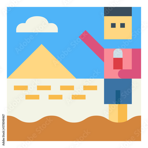 news reporter flat icon style