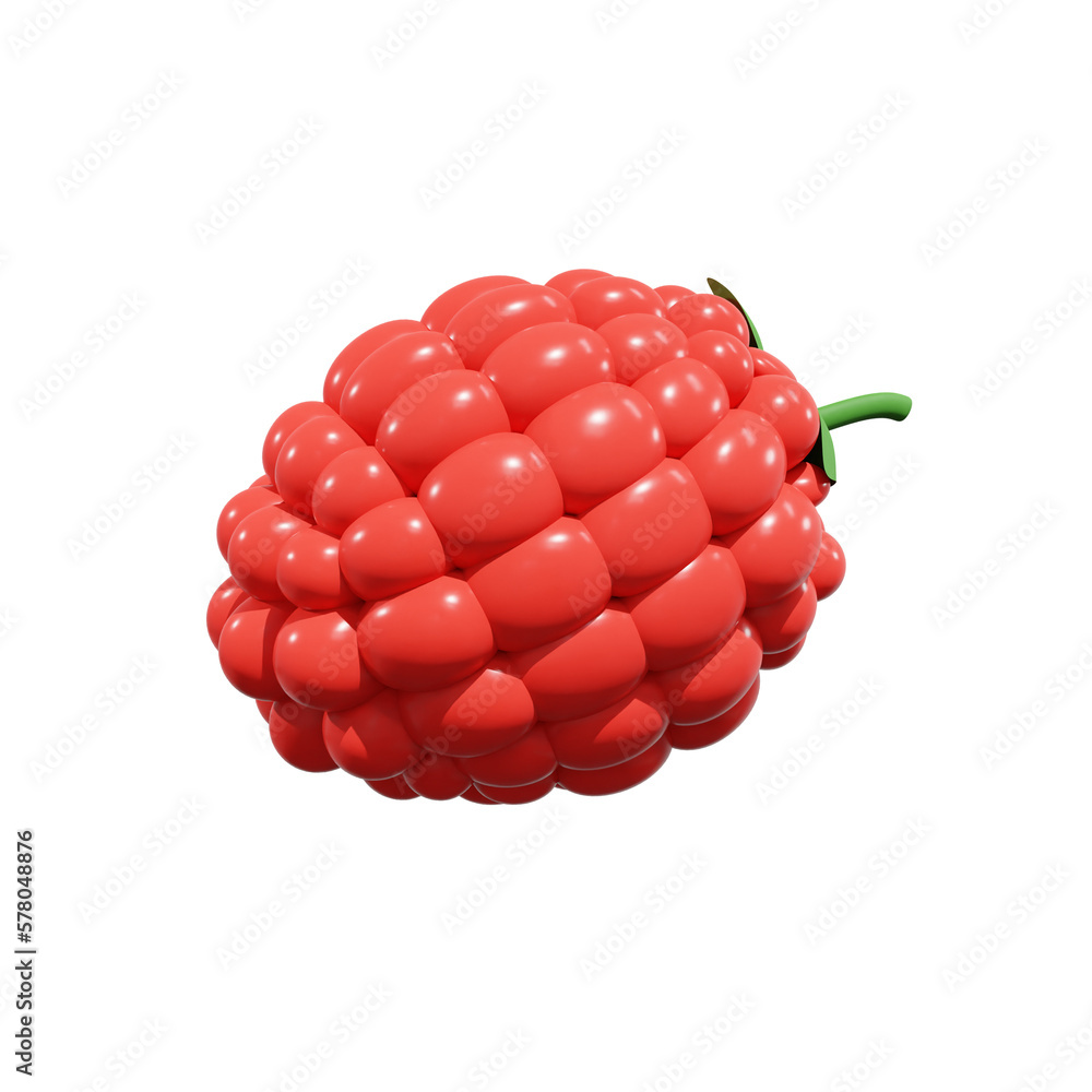 Raspberry fruit 3d render illustration, icon,view, render, hd, premium ...